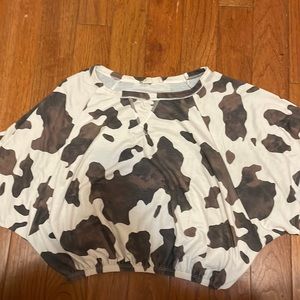 Cow print crop top